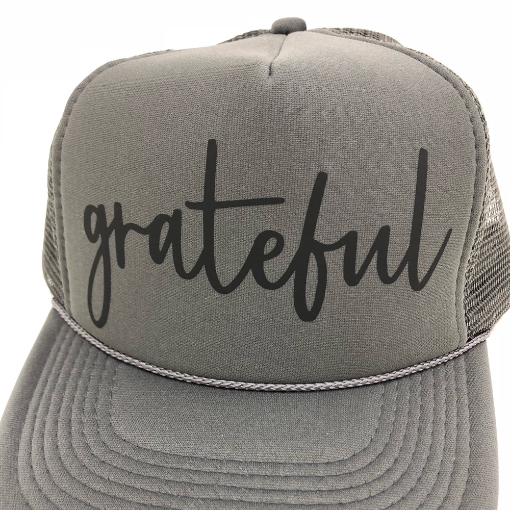 Grateful trucker hat charcoal grey